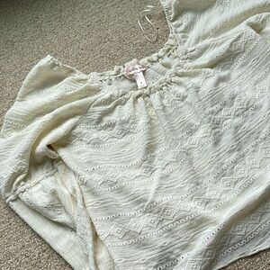 willow and root cream crop top
